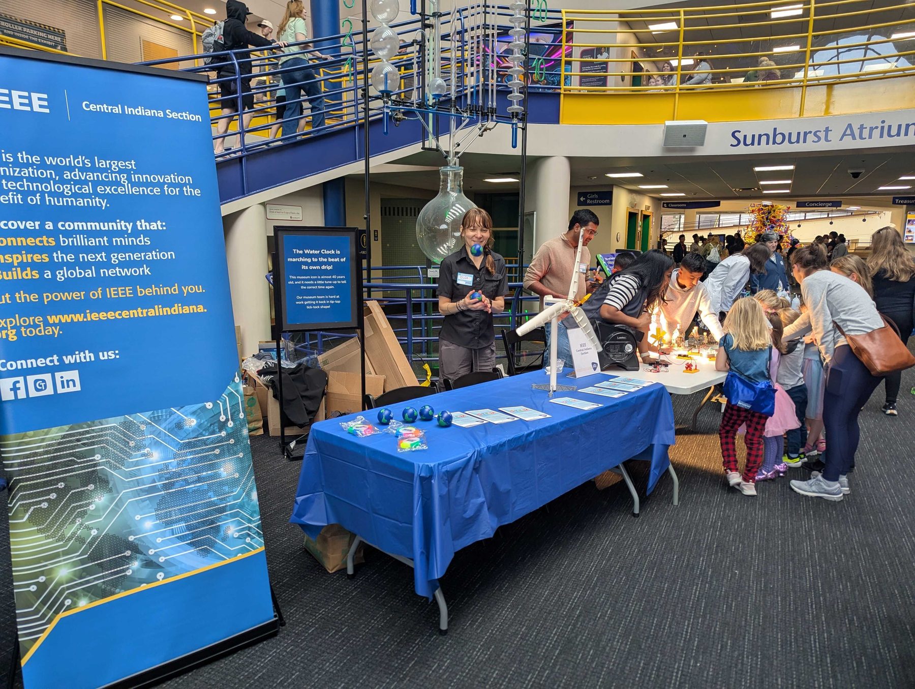 IEEE Central Indiana Section STEM outreach booth at The Children's Museum of Indianapolis